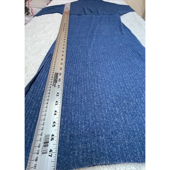 SATURDAY/SUNDAY Anthropologie Mariah Long Sleeve Rib Knit Maxi Dress Large New - Picture 3 of 12